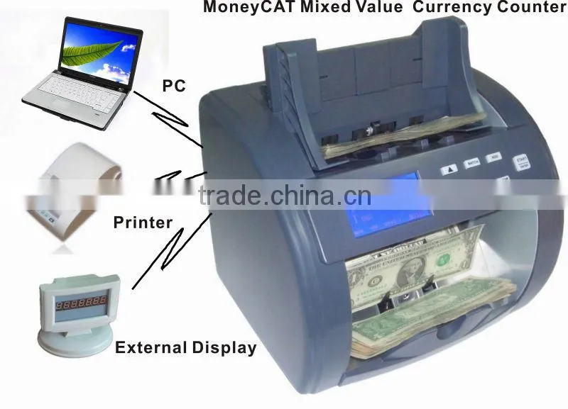 Mixed Notes&Multi-Currency Counter/Money Counter/Bill Counter with UV,MG/MT,IR Fake Note Detection for USD&Jordanian Dinar (JOD)