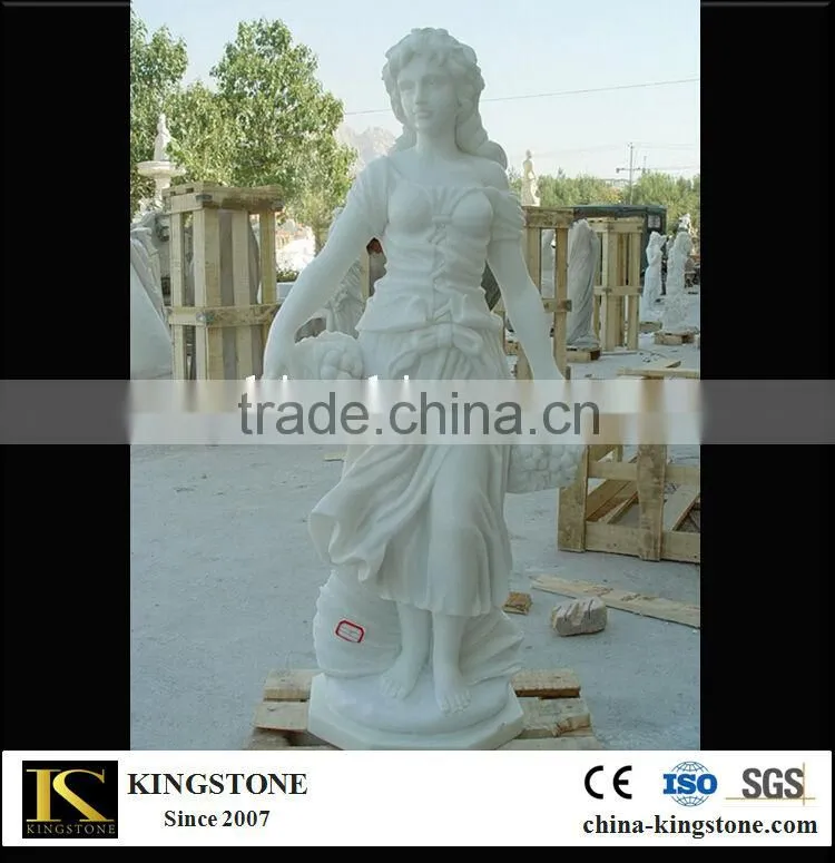 China white marble women statue carving