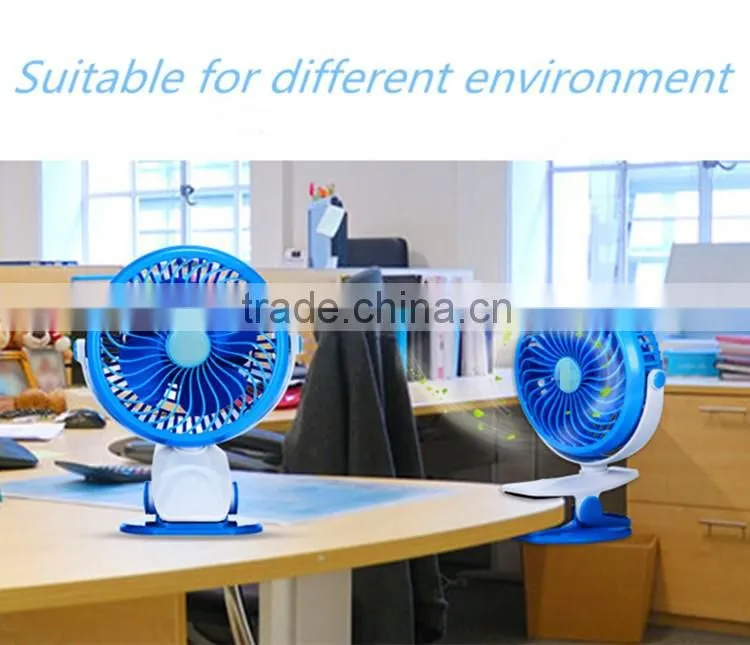 2016 Hot sale DC 5V ABS material Portable Clip USB Mini Fan