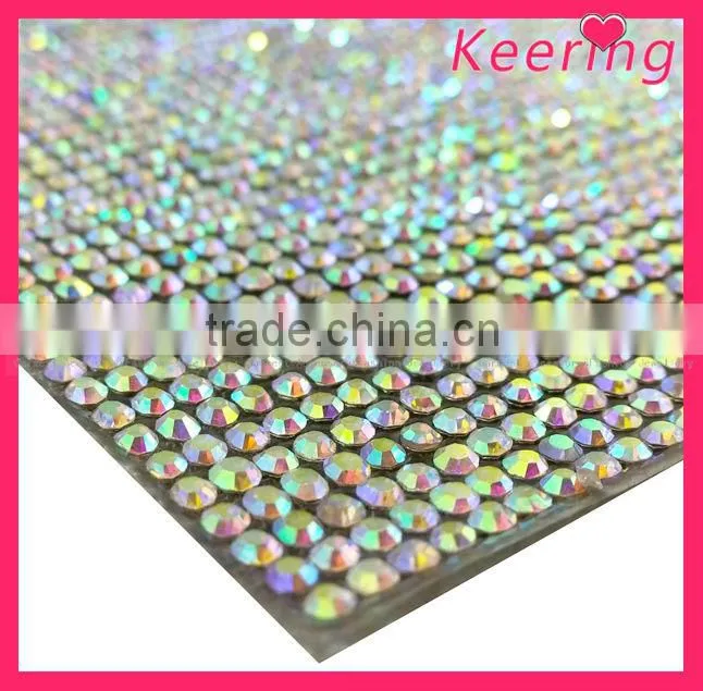new products jewelry blue rhinestone mesh roll from keering in bulk WRT-015