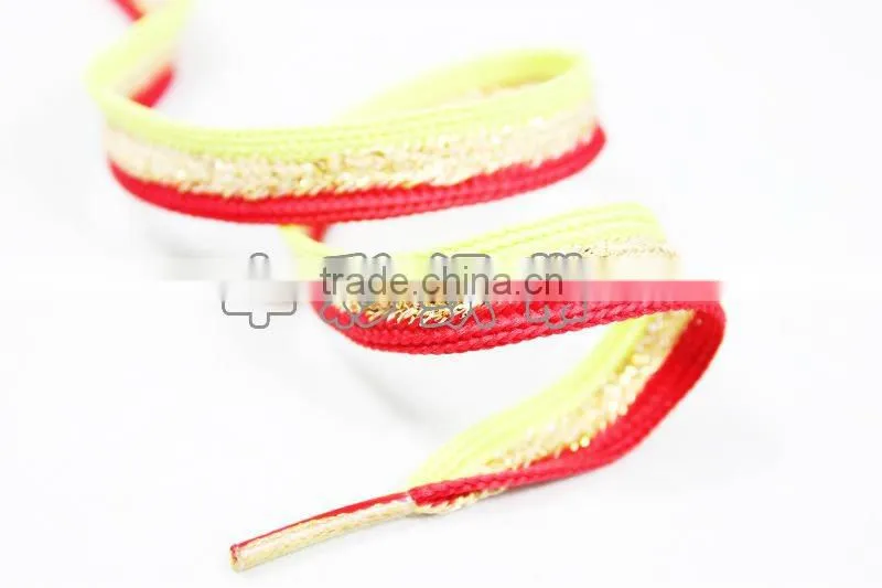Fashion colorful woven shoelace