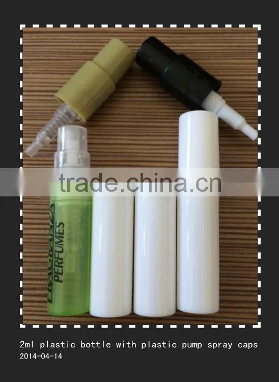 2ml empty perfume mini plastic pump spray fine mist bottle