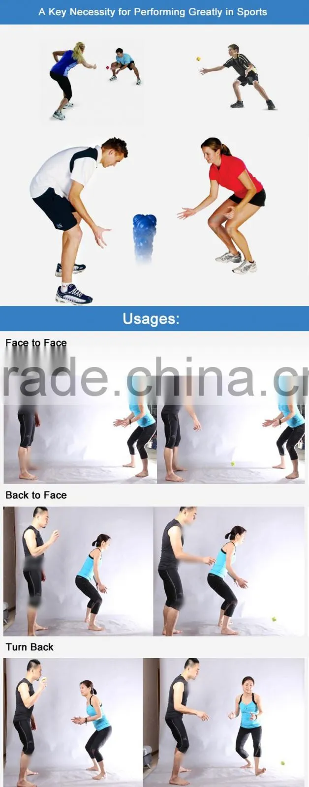 2016 New Design Rubber Reaction Balls For Training Speed