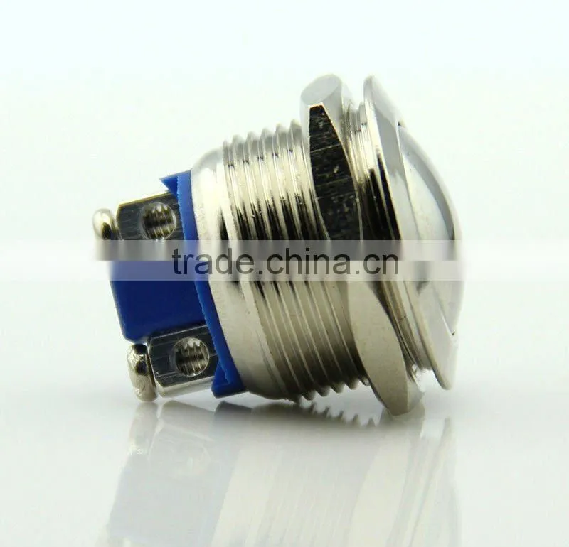 F0271 19mm metal push button pushbutton switch Momentary screw feet