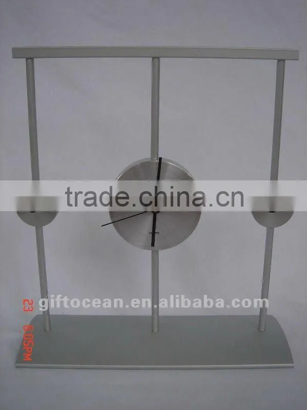 aluminum art metal desk clock,metal crafts table clock