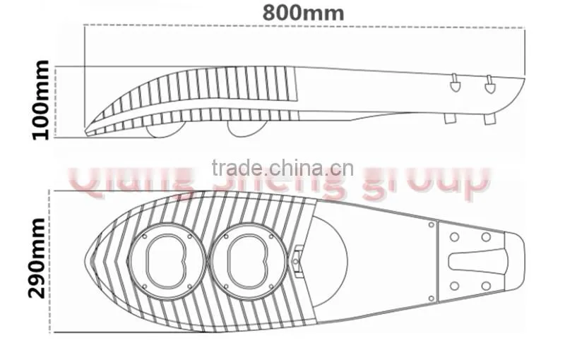 Road lighting engineering aluminum die casting high power 100W/120W/160W/200W COB LED street light housing lamp