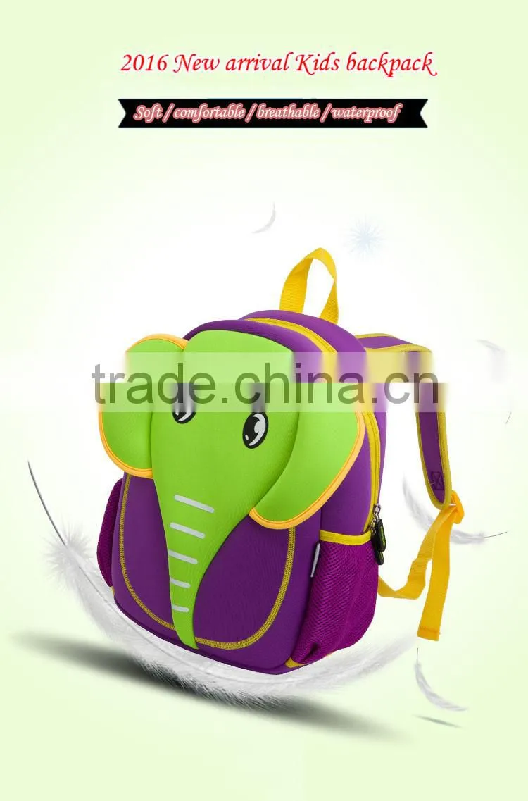 2016 Hot sell factory price OEM neoprene kids backpack children school bag