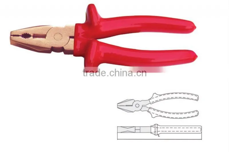 Non Sparking Insulated Tools Dipped Lineman Pliers With all sizes