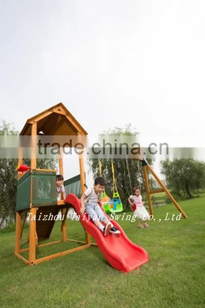 wooden house swing sets TYS-S03