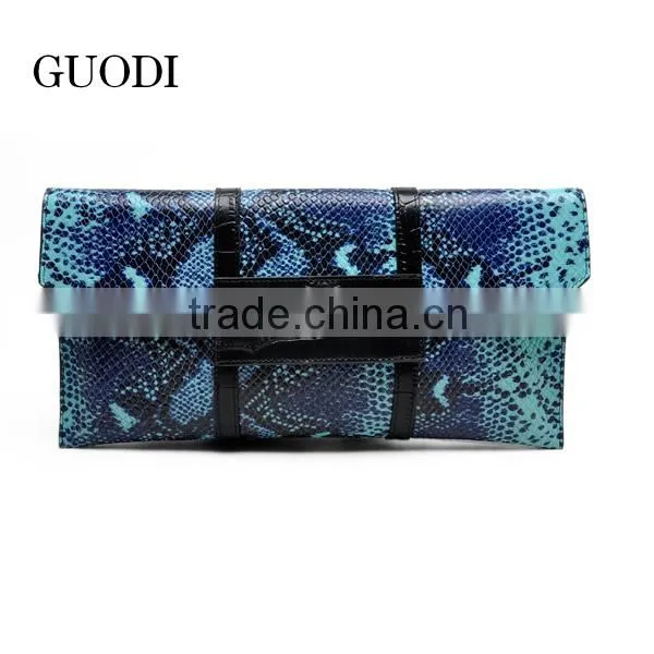 2016 new style fashion woman genuine snake leather wallet