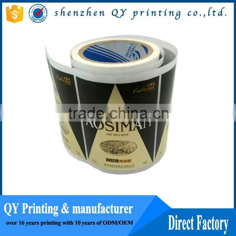 OEM printing shampoo logo labels,ecofriendly roll vinyl sticker