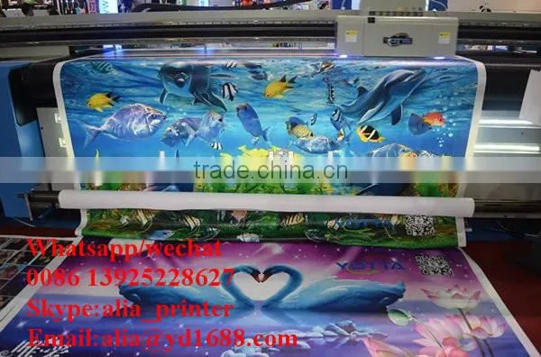 eco solvent led uv flatbed printer uv roll to roll printer 1024i printheads 3.2m