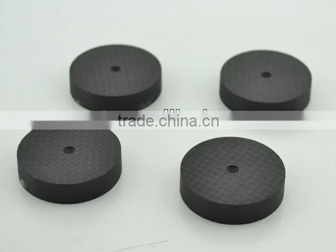 High Performance 40mm*10MM Carbon Fiber Speaker Spike Pad Base Stand Protective Black Hi Fi