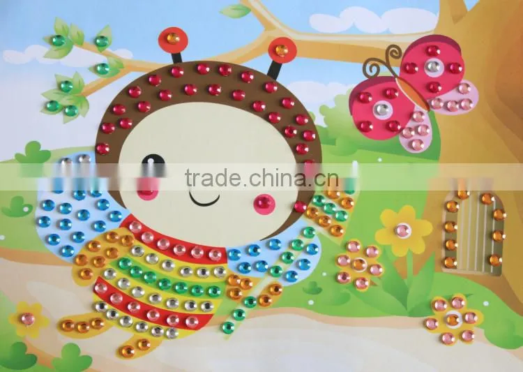 Colorful flower kids DIY product crystal sticker