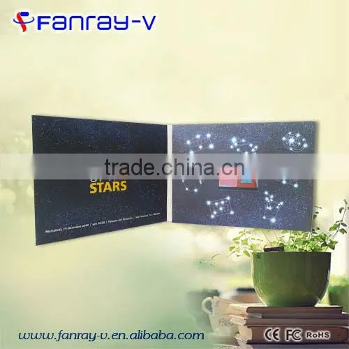 2015 4.3inch touch screen lcd video greeting cards gift, lcd video brochure