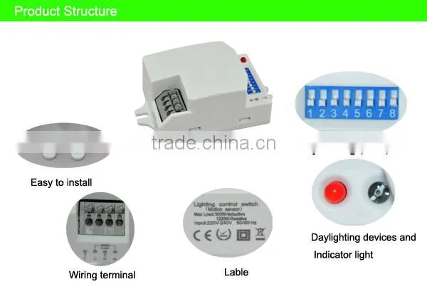SK608 Mini motion sensor light switch , light sensor switch