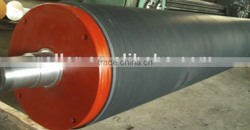 paper machine grooved press roller