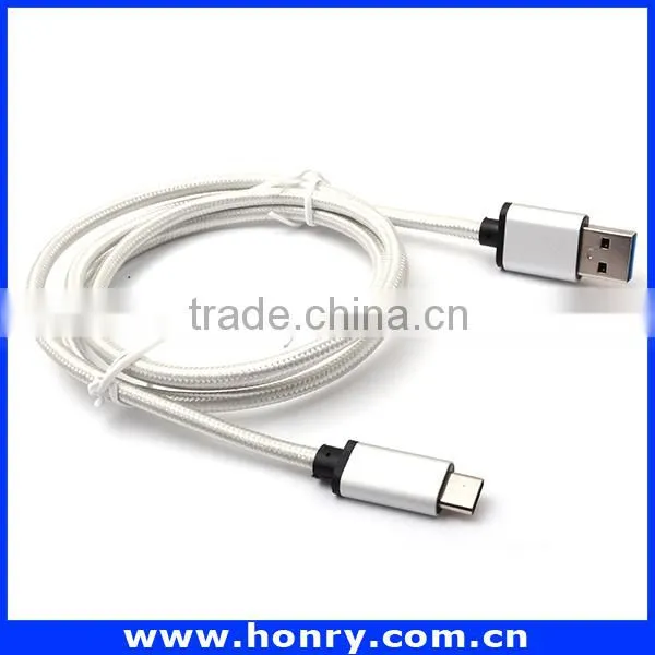 OEM/ODM nylon braided type c 3.1 usb date charger and sync cable