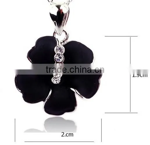 austrian crystal jewelry 18k flower necklace