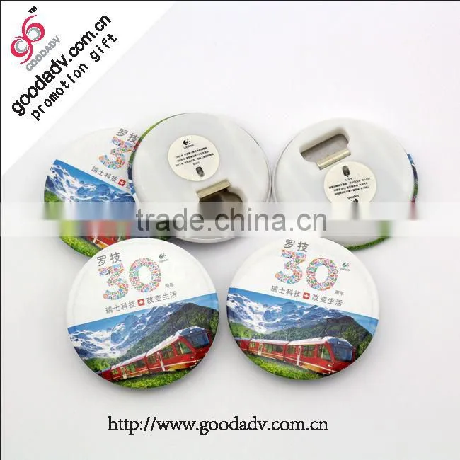 Beer promotional gift Color print advertising logo beer bottle opener with magnet