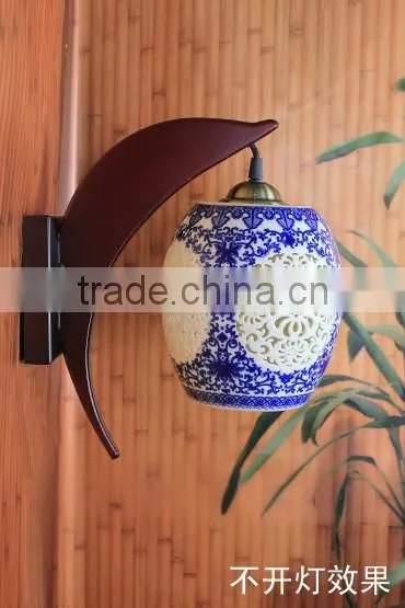 LED wooden wall mounted infrared ceramic wall lamp elegant
