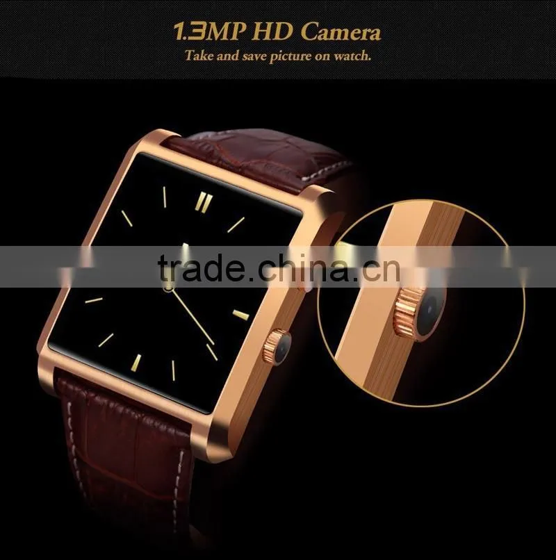 DM08 Smartwatch Luxury Leather IPS Business Wristwatch For Apple iPhone & Samsung Android Phone Luxury Bluetooth Smart Watch