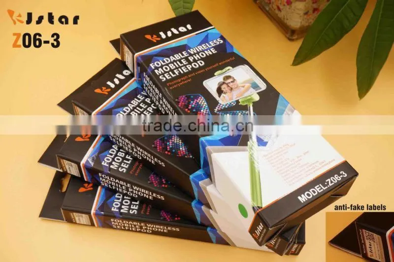 2015 original KJSTAR new bluetooth foldable selfie stick monopod