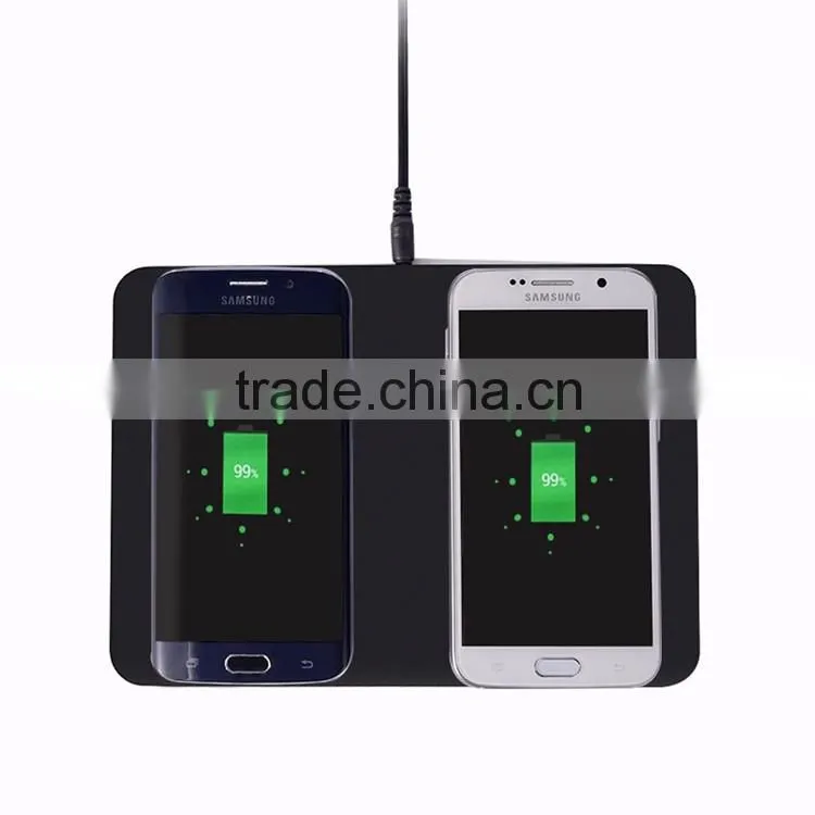 2016 Fast Charging QI Standard Dual-Charger Wireless Phone Charger