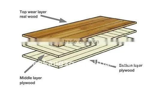 Merbau three layers grade AB,ABC,CD engineered flooring