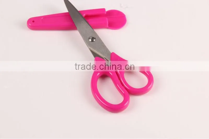 Hot selling stationery scissor with safety cap