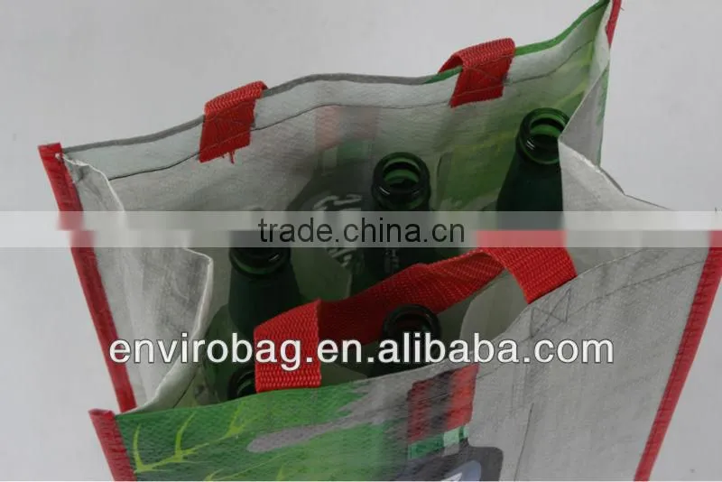 Lead Free NON WOVEN 6 PACK Wine Bottle Bag