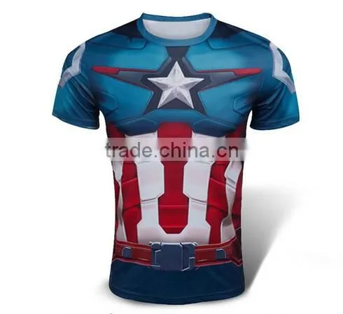Mens Superhero Long Sleeve Cycling T-Shirt Pro Slim Quick Dry Compression T-Shirt