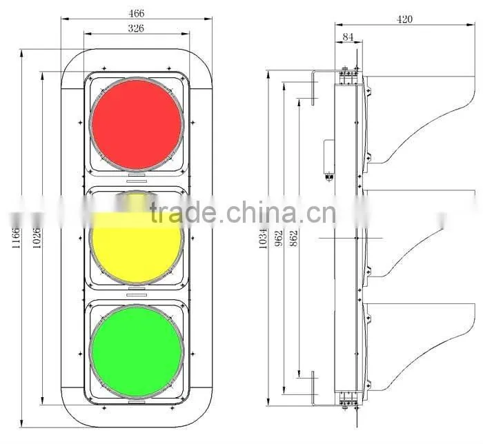 300mm led full ball traffic light