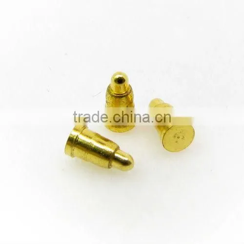 Brass, gold-plated Plunger Pogo Pin Connector, spring loaded pogo pin