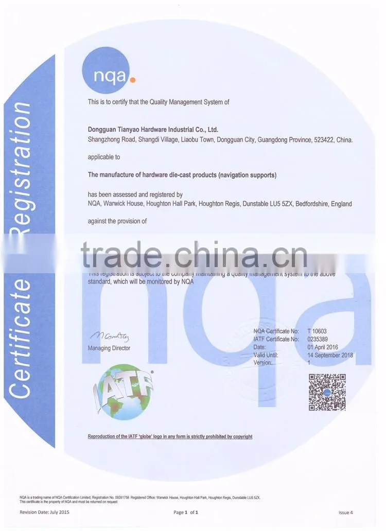 ADC6 Alloy Die Casting Train Accessories