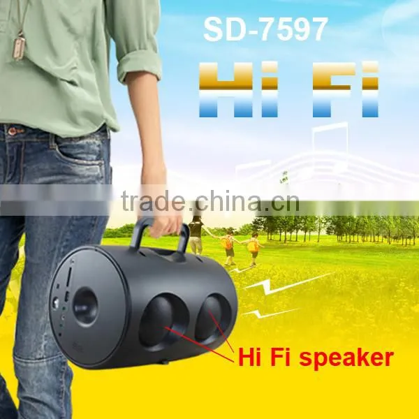 DVD player inbuilt speaker with portable hi-fi floor standing speakers