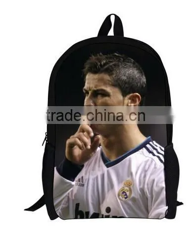 Popular Durable Backpack for fans with football star pattern