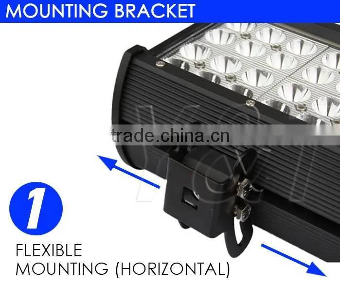 Water Proof Quad Row 4 inch 36w led bar light 2520lm aluminum rigid led light bars