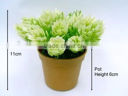 H11cm Plastic New Cone Pine Potted Flowers for Table Decoration