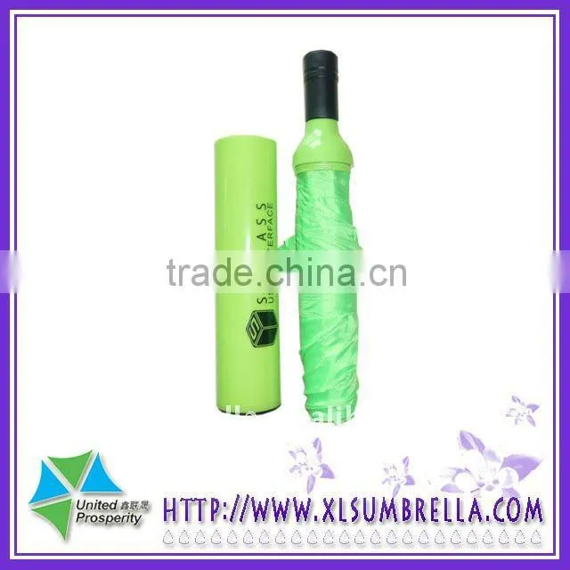 Wine bottle umbrella with UV umbrella 21'' Manual open
