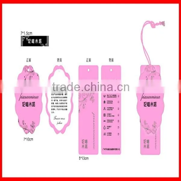 High-end Quality Colorful Paper Hangtags On Jeans With Rope Wholesale