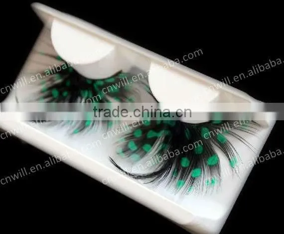 Colorful Eyelashes Crazy Feather Eyelashes Cheap False Eyelashes