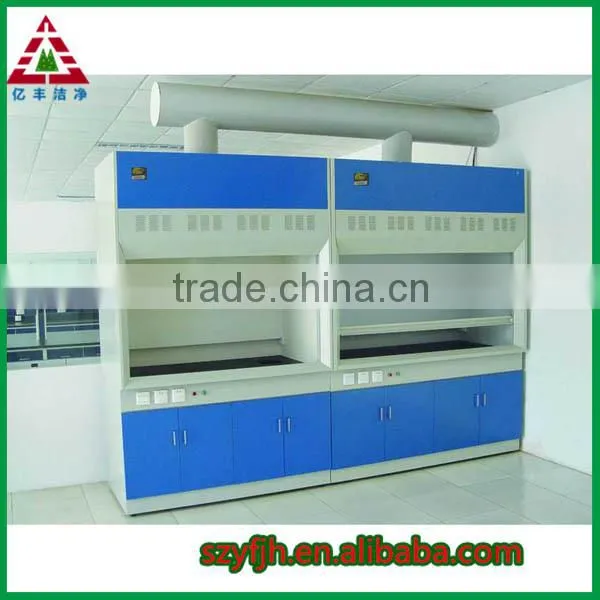 Laboratory chemical fume hood steel and wood material