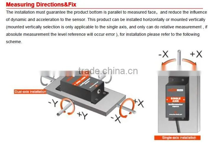 SCA131A Standard Digital Type Dual-axis Tilt Switch Sensor Level Switch Transducer ,Highly anti-vibration performance