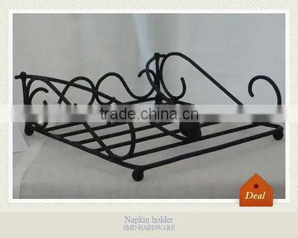 Metal antique scroll napkin holder