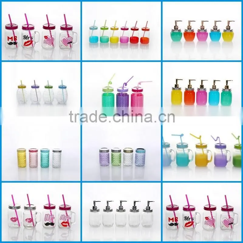 Wholesale Glass Mason Jar For Drinking Mason Jar with Stem