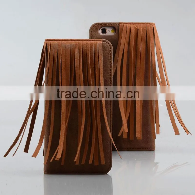 C&T Tassels Flip Wallet Credit ID Card Slot Holder Phone Case for iphone 6