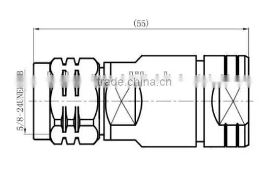 N RF coaxial Plug(Male) connector for 1/2" coaxial cable