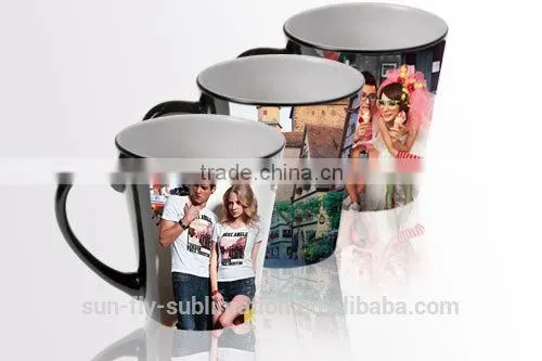 12oz Colour Changing Latte Mug / Outside color printing mug/ Colorful mug for promotion/ Mug for coffee/ Mug for ADs
