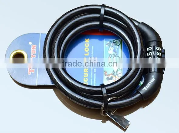 Hot sale portable lock anti-theft lock cable lock for mountain bicycle